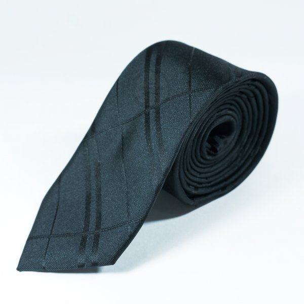 Pierre галстук черный в полоску NT26