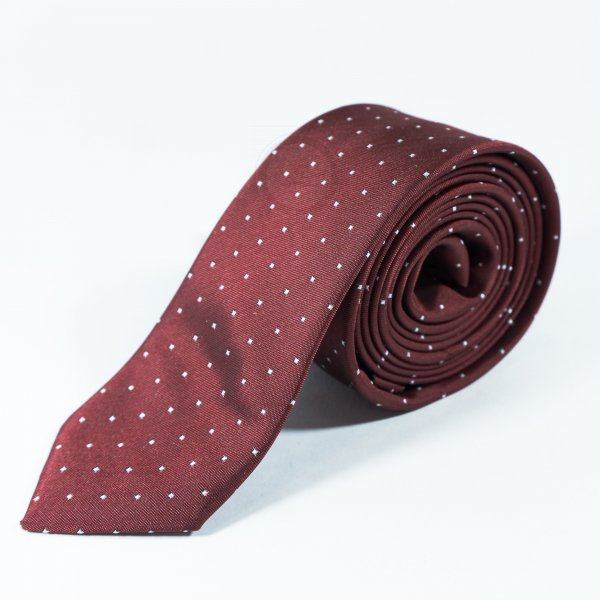 Stephane галстук красный в горошек NT18
