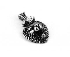 Кулон лев из стали K008