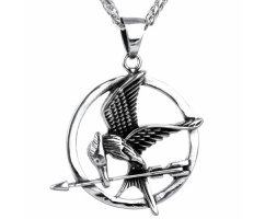 Кулон Голодные игры из стали K026