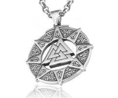 Валькнут Одина большой из стали K213