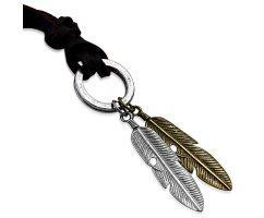 Подвеска на шею два пера P492