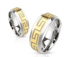 Кольцо стальное золотое SPIKES R3649